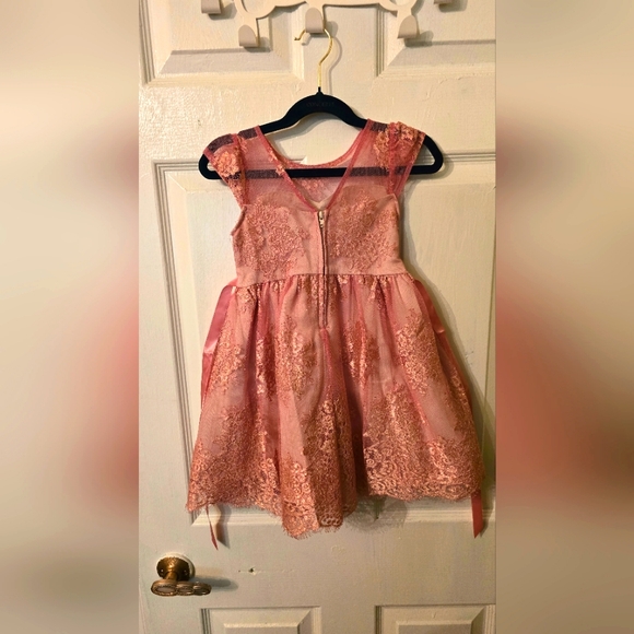 Toddler Girl's Rare Edition Pink Floral Dress Size 3T - Picture 2 of 3